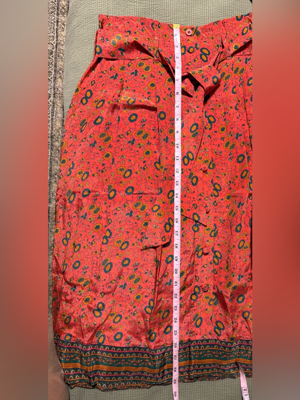 Sezane Amandine Skirt Havana Floral Size 36 US 4 - Picture 11 of 11
